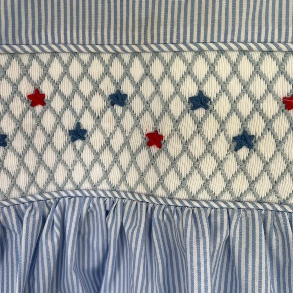 Stitchy Fish Stars Smocked Dress - Picture 3 of 4